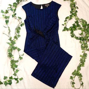 New Luxology Blue Sparkle Stripe Party Jumpsuit
